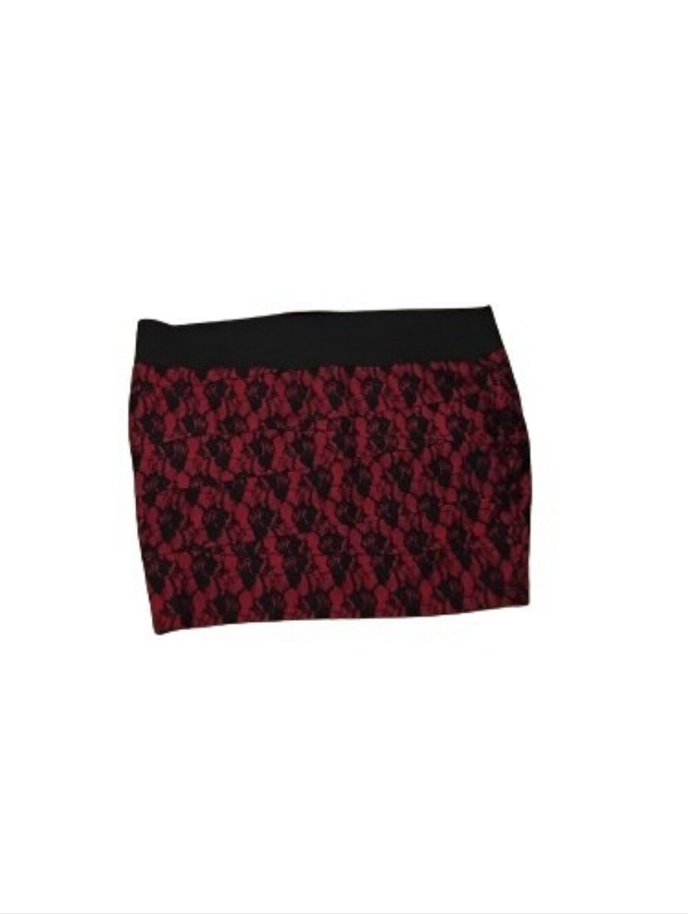 Torrid Womens Red and Black Lace Bandage Bodycon Mini Skirt Sz 3 3X